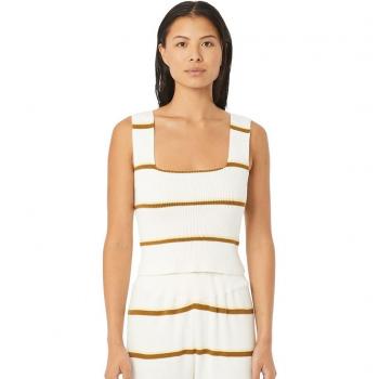 Premium Knit Strap Tank by Rip Curl – Women’s M (White & Brown)