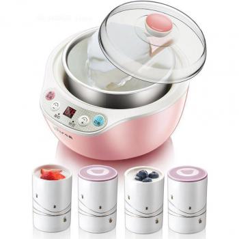 Yaourtière automatique en céramique avec fonction de yaourt glacé et accessoire pour Natto/vin de riz, liner en acier inoxydable 5