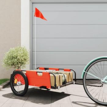 Remolque de bicicleta con estructura de hierro y tela Oxford
