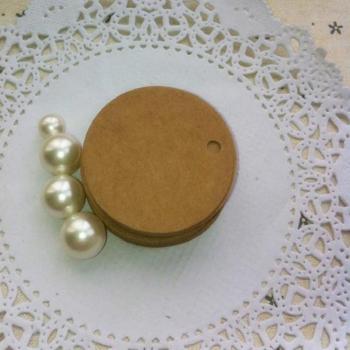 3.5*3.5 cm Blank Round Cardboard Tags