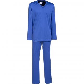 Novila Herreninterlock‑Jersey Pyjama – Blau, 62/64