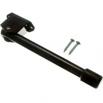 KICK DOWN DOOR STOP STAY GUARD BLACK PLASTIC + SCREWS