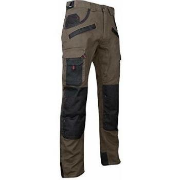 Pantaloni da lavoro bicolore LMA con tasche portaginocchiere Talpa/Nero 46