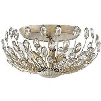 Tulah 3-Light Silver Flush Mount with Adjustable Arms