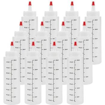 Durable 12-Pack 8 Oz Squeeze Bottles for Sauces