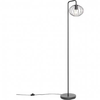 Black Industrial Floor Lamp by QAZQA – 23 cm, Margarita Model