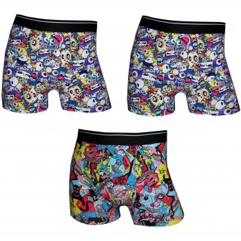 Pesail Psychedelic Acid Trip Boxershorts 3er Pack, Größe L, Überraschungsfarbmix