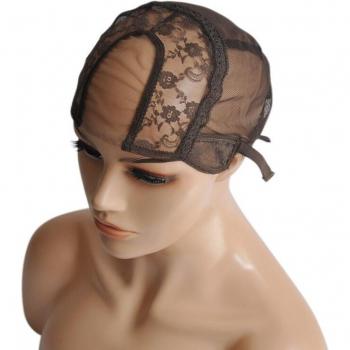 Bonnet en dentelle suisse pour perruque, 2x4 U, facile à coudre, extensible