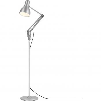 Anglepoise Type 75, lampada da terra in argento