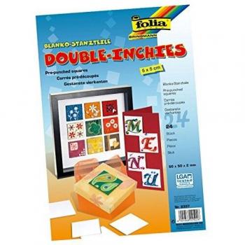 Folia Double Inchies, 5 cm x 5 cm, 24 pièces, Blanc