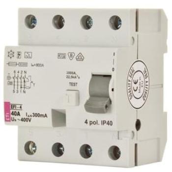 FI‑Sicherer 4‑Poliger Schutzschalter 415 V 40 A 0,03 A – ETI