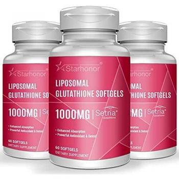 Starhonor® Glutathion 1000 mg Liposomale Nahrungsergänzung – 3‑Pack (180)