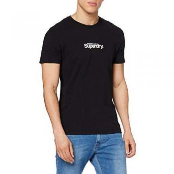 T-Shirt Superdry, Logo Core, Noir, XXL Homme
