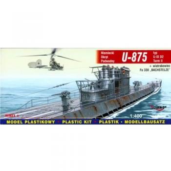 Mirage maquette U-875 type IX D2 Turm II 1:400