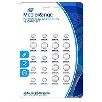 MediaRange MRBAT119 Pack de 20 Pilas AG3/ AG13/ AG47AG10