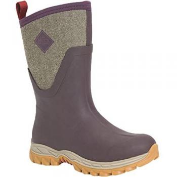 Muck Boots Arctic Sport Mid Wellingtons in Wine Neoprene