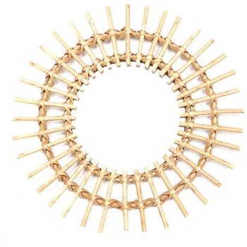 Willow Wicker Decorative Makeup Mirror