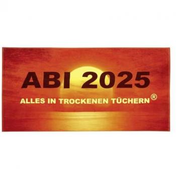 Egeria Strandtuch „ABI 2025 Sunset Red Pepper“ – Frottee, 75 × 150 cm, 1 Stück