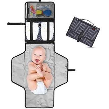 Kit de Voyage Portable incluant Tapis à Langer Amovible, entièrement rem
