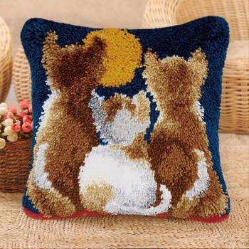 Cartoon Animal Handcraft Cross Stitch Pillow DIY Kit