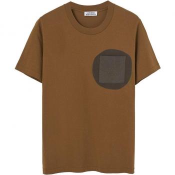Camiseta de algodón orgánico marrón Loreak Mendian para hombre