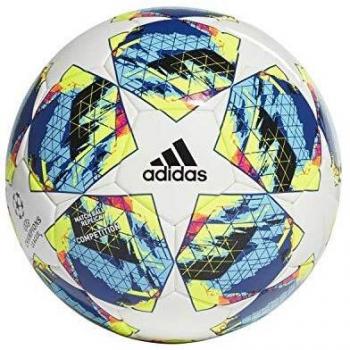 Adidas Jungen Finale COMP Turnierball für Jugendfußball – Topfarben: Weiß, Bright Cyan, Solar Yellow, Shock Pink; Bodenfarben: Collegiate Royal, Schwarz, Solar Orange