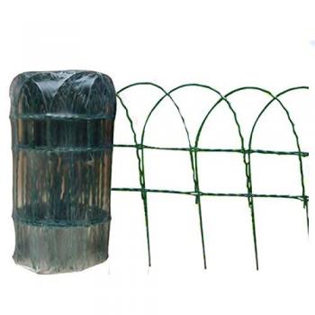Green PVC Plastic Coated Metal Garden Border / Fence
