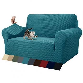 MAXIJIN Stretchable Love Seat Cover for Dogs, Elastic Furniture Protector