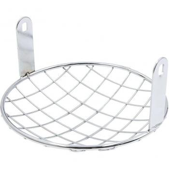 7.8-Inch Black Chrome Metal Headlight Mesh Grill Cover