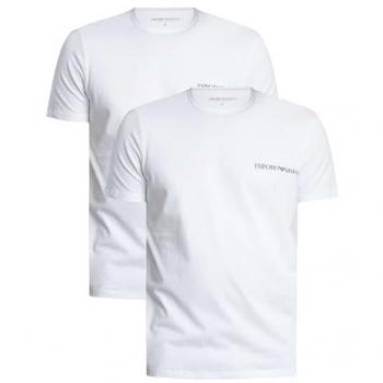 Maglietta Lounge Emporio Armani 2 Pack in Cotone Stretch Nero/Bianco