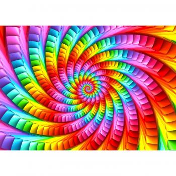 Jeu de Puzzle Arc-en-Ciel Psychédélique Spirale Amusez-Vous avec le Jeu de Puzzle