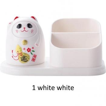 Plastic Lucky Cat Toothpick Organizer