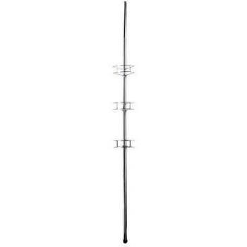Barra Portaoggetti Angolare 3 Mensole Spider 4 Family Cromo in Acciaio Cromato Mod. New Chrome