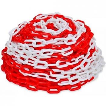 VidaXL 30m Safety Barrier Chain Red and White
