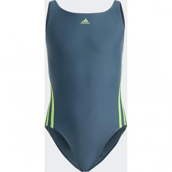 Maillot de Bain Fille Adidas 3S Enfant Bleu