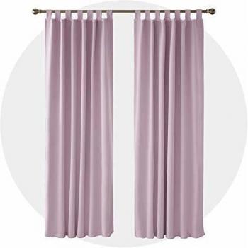 Deconovo Kälteschutz Vorhänge 260x140 cm Hellpink 2er Set