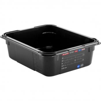 Araven Vorratsbehälter GN 1/2 schwarz – 5950 ml, 32,5 × 26,5 × 10 cm