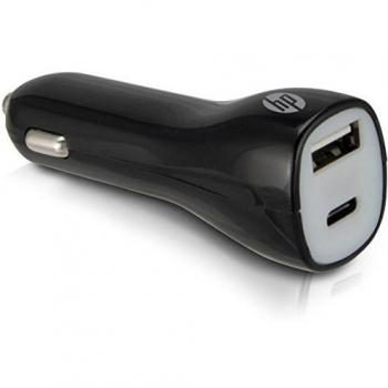 HP 2UX38AA Cigar‑Lighter Ladeadapter – Schwarze Version (130 mm)