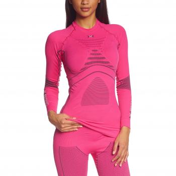X‑Bionic Frauensportshirt „Acc Evo UW“ – Funktionsunterwäsche, L/XL, Pink & Grau
