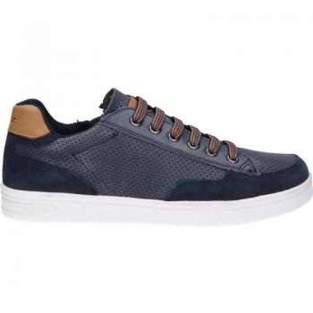 Mocassini Geox Djrock B Navy/Cognac per Bambini