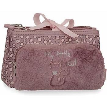 Enso Neceser Pequeño My Little Cat Morado 20,5x10,5x8,5 cms PVC y Poliéster