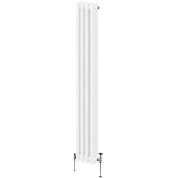 Retro 3‑Column Heater – 1800 mm by 202 mm in Pure White