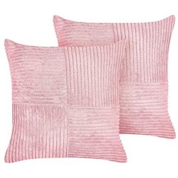 Cuscini da Lancio Velluto Rosa Millet 43x43 cm (Set)