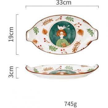 Round Porcelain Flower Bowl Set