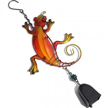 Hand‑Painted Gecko Balcony Decoration