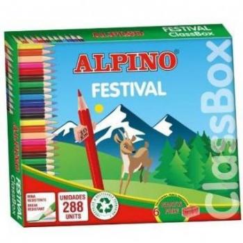 Set escolar 288 lápices + 16 rotuladores Alpino