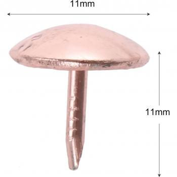 Clavos de Tapicería Vintage en Oro Rosa, 100 Unidades