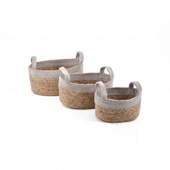 Naturjute Körbe von Moycor – 3‑teiliges Set