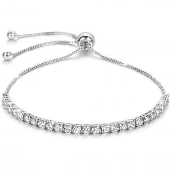 J.Fée Christmas Birthday Gift Bangle for Women with CZ and Diamonds