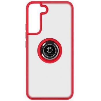 Coque Rouge pour Samsung Galaxy S22 avec Bague Métallique et Support